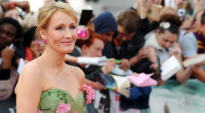 JK Rowling at a Harry Potter premiere